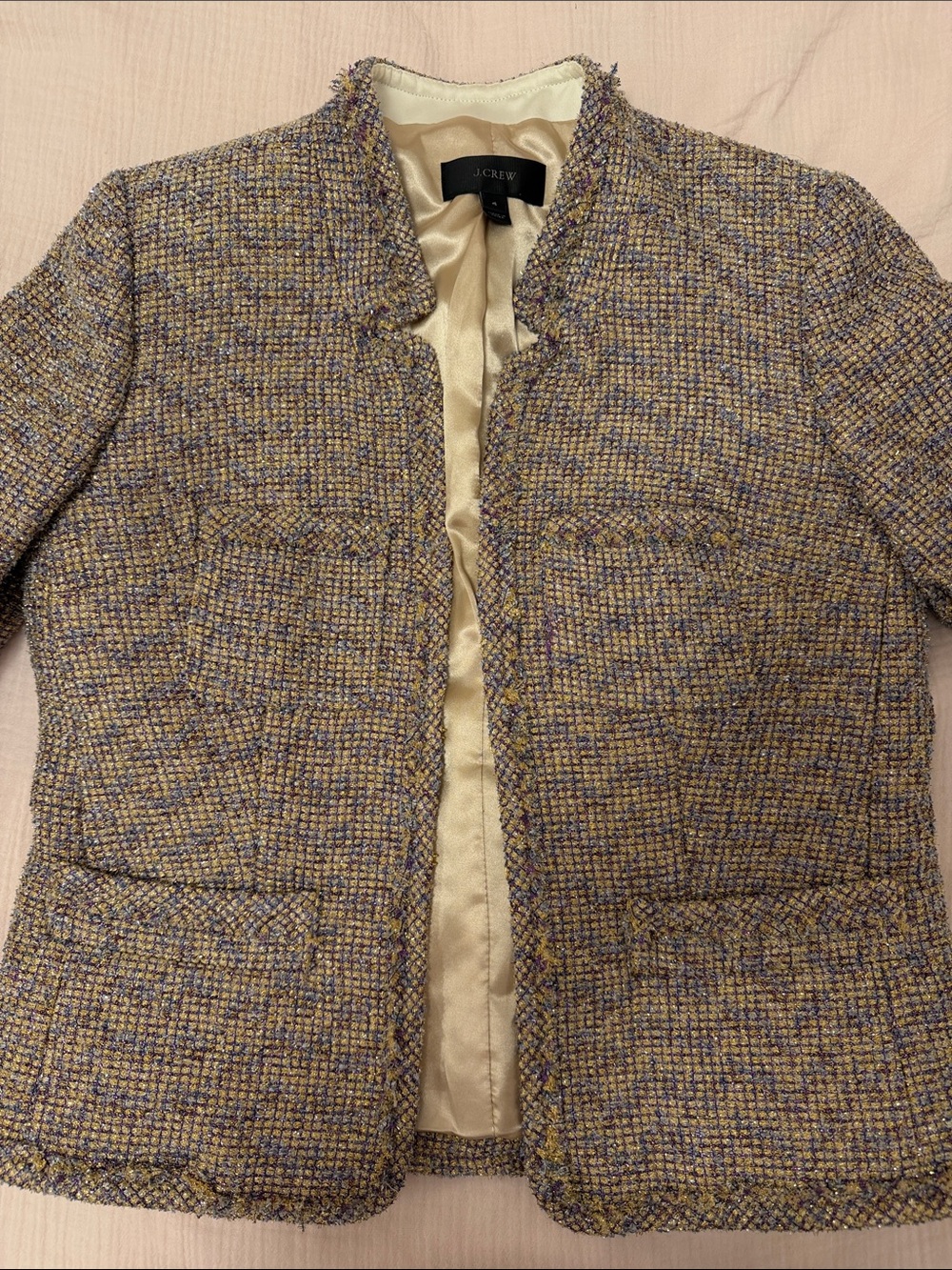 J. Crew tweed blazer Purple